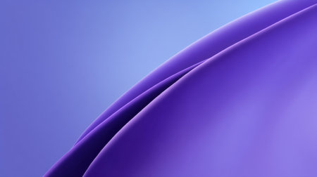 Discover the elegance of flowing purple waves set against a soft gradient background, perfect for creative design projects and artistic expressions.の素材