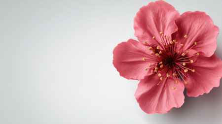 A stunning pink flower with intricate details and soft petals, set against a gentle gradient background, creating an elegant visual ideal for various design projects.の素材