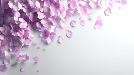 A gentle scattering of pink cherry blossom petals on a smooth surface creates an elegant and serene backdrop for various creative projects and themes.の素材