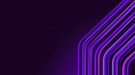 Explore this vibrant abstract artwork featuring smooth wave patterns in shades of violet against a rich purple backdrop, perfect for creative projects and digital design.の素材