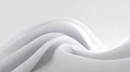 This elegant image features smooth white waves that create a serene and minimalist aesthetic, perfect for modern design applications and artistic projects.の素材