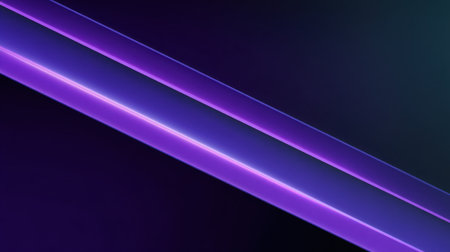 Captivating abstract image featuring vibrant neon purple light lines against a dark gradient background, perfect for futuristic design and creative projects.の素材