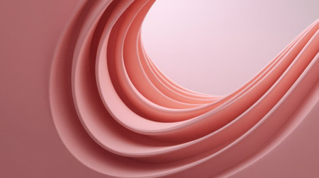 This abstract image features soft pink waves gracefully flowing in a smooth gradient, creating a soothing and elegant background suitable for artistic and modern designs.の素材