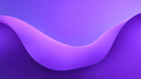 Elegant abstract purple wave background featuring smooth curves and a stunning gradient. Ideal for digital art, graphic design, and contemporary projects.の素材