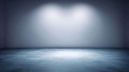 A tranquil and minimalistic room featuring soft lighting and a smooth floor, perfect for presentations, photography, or artistic displays in a modern setting.の素材