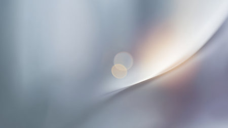 An ethereal and soft-focus abstract background features gentle curves and blurred lights, ideal for modern design projects, evoking a sense of calm and tranquility.の素材