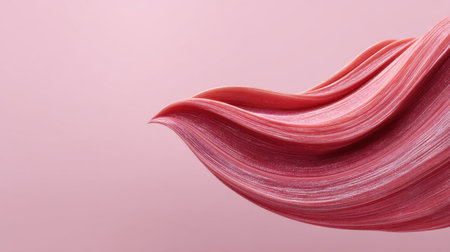 This artistic image features flowing soft pink hair, captured against a subtle pink background, ideal for beauty, fashion, and creative projects evoking elegance and charm.の素材