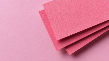 This image showcases a stack of soft pink textured paper sheets against a pastel pink background, perfect for creative projects, designs, and aesthetic inspirations.の素材