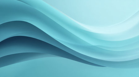 An abstract representation of soft blue waves flowing smoothly across a tranquil background, creating a sense of calmness and elegance for various design projects.の素材