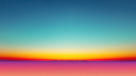 A breathtaking view of a vibrant sunrise over a calm horizon, showcasing a colorful gradient in the sky that inspires peace and tranquility, perfect for landscapes.の素材