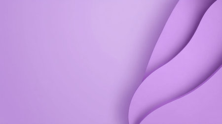 This image features soft curves and smooth waves of purple paper, creating a modern and elegant aesthetic for design projects. Perfect for artistic expression and creativity.の素材