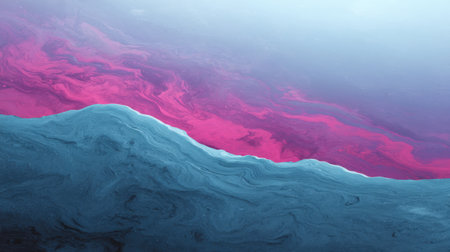 Experience a visually striking abstract fluid art piece featuring vibrant pink and deep blue swirls, perfect for enhancing creative projects and digital applications.の素材