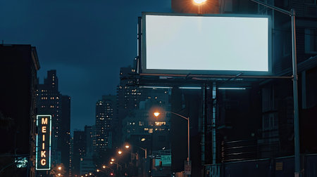 Billboard template in a cultural district, waiting to promote communityの素材