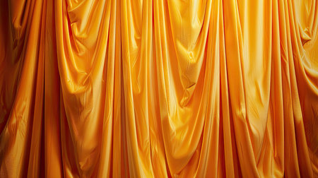 Luxurious and soothing golden orange velvet curtains, abstract texture backgroundの素材