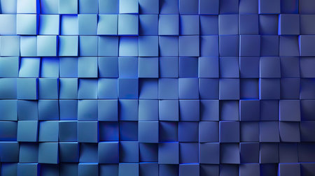 Light to dark blue gradient with square patterns, perfect for covers and postersの素材