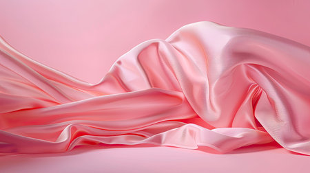 Soft, flowing cloth background for high-end product presentation and luxury mockup, with clean area for text or brandingの素材