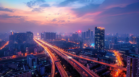 Smart city development with seamless integration of technology in public services and infrastructureの素材