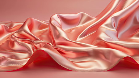 Luxurious soft flowing cloth, elegant background for product mockup and event jewelry, 3D renderの素材