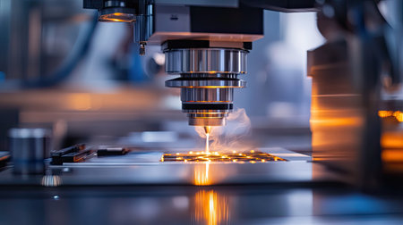 Cutting-edge nanotechnology lab with scientists working on microscopic materials, displaying extreme precision -の素材