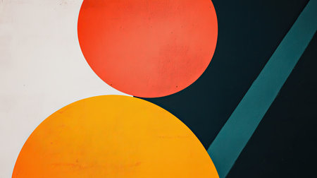 Minimalist poster with bold typography and a limited color palette, showcasing modern graphic design principlesの素材