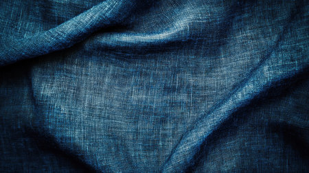 Textured blue fabric background, giving a rich and tactile qualityの素材