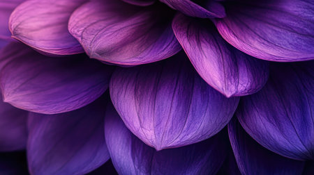 A close-up of purple petals in a flower arrangement, showcasing their rich color and textureの素材