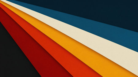 This image features a striking arrangement of colorful paper layers that transition from dark shades to light tones, ideal for creative projects and design inspiration.の素材