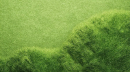 This image showcases a vibrant green textured surface resembling lush grass, ideal for use in nature-themed projects, backgrounds, or ecological designs.の素材