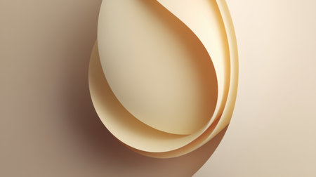 This stunning abstract image features soft beige curved layers of paper, creating a minimalist and elegant design perfect for backgrounds and creative projects.の素材