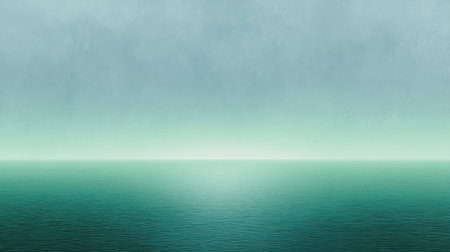 This serene ocean background features smooth water and a soft gradient sky, creating a tranquil atmosphere perfect for various creative projects that need a peaceful touch.の素材