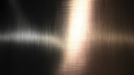 This image showcases an abstract metallic surface featuring smooth textures and subtle reflections illuminated by soft light, ideal for artistic projects and design backgrounds.の素材