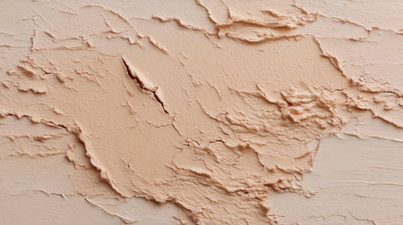 Discover a captivating close-up image of a textured peach plaster wall that showcases intricate details and layers, perfect for inspiring modern interior design.の素材