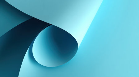 A captivating abstract image featuring twisted blue paper, highlighting smooth textures and gentle curves, ideal for backgrounds and creative projects.の素材