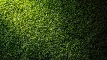 Experience the vibrant beauty of lush green grass illuminated by bright light. This fresh texture offers a perfect backdrop for nature-themed projects and designs.の素材