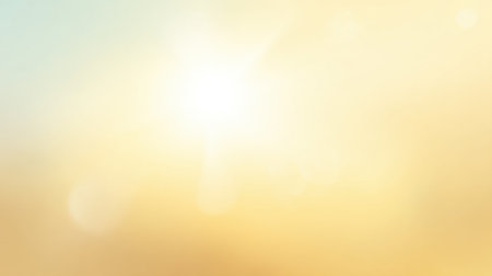 This image captures bright sunlight with a soft bokeh effect, creating a warm atmosphere perfect for backgrounds, artistic projects, or tranquil visuals.の素材