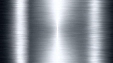 High-quality image of shiny silver metal texture with a soft brushed finish. Perfect for backgrounds, design projects, and industrial themes, enhancing visual appeal.の素材