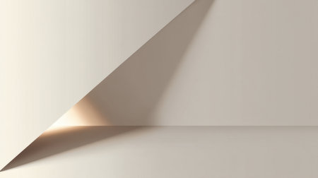 A tranquil, minimalist background featuring soft light and geometric shapes. Ideal for design projects seeking elegance and simplicity in an artistic context.の素材