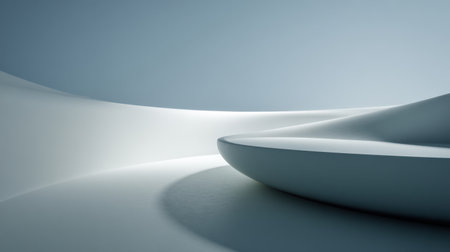 This abstract composition features smooth curves and soft light creating an elegant and modern aesthetic, perfect for artistic and design inspirations.の素材