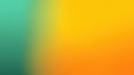 This vibrant blurred gradient background showcases a beautiful blend of teal, yellow, and orange hues, perfect for creative art, design projects, or digital wallpapers.の素材