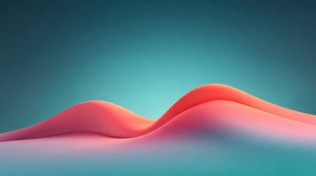 This captivating abstract image features smooth curves in soft pink and blue hues, presenting a tranquil and beautiful setting for various design applications.の素材