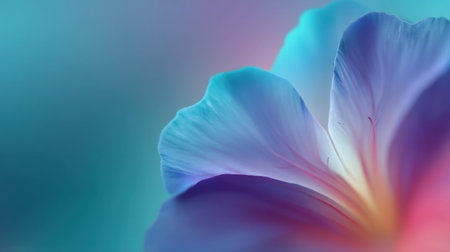 A close-up image showcasing the gentle curve of a flower petal in soft pastel colors, creating a serene and dreamy atmosphere perfect for nature lovers and artistic projects.の素材