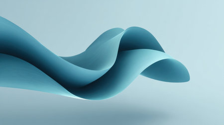 A captivating abstract image featuring a gentle flow of blue waves, perfect for use in modern digital designs or as a calming visual element in various projects.の素材