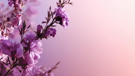 A stunning close-up of delicate pink blossoms against a soothing soft pink background, perfect for enhancing nature-themed art, design, and photography.の素材