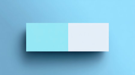This minimalist image showcases a two-tone rectangle in shades of blue against a soft background, perfect for design projects focusing on modern aesthetics and simplicity.の素材