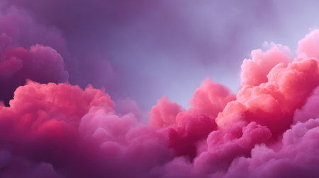 Stunning clouds in vibrant shades of pink and purple create a serene and dreamy atmosphere, perfect for artistic projects and nature-inspired designs.の素材