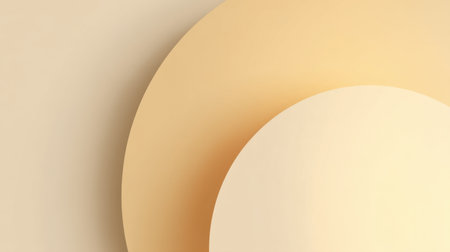 This image features warm beige tones in abstract circular shapes, providing a cozy and inviting atmosphere, perfect for creative projects, design work, or backgrounds.の素材