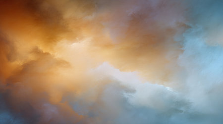 This captivating image features a vibrant sky filled with a beautiful array of clouds, showcasing warm and cool tones. Ideal for backgrounds and nature-themed projects.の素材