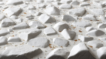 This image captures a unique textured white stone surface with abstract shapes, ideal for enhancing interior design projects and modern decoration themes.の素材