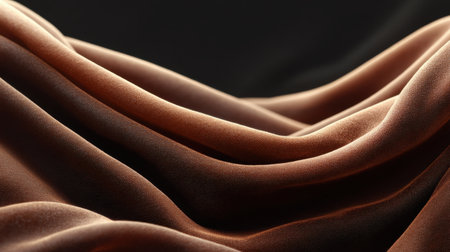 This close-up image captures the elegant flow of silky fabric, emphasizing smooth textures and rich tones, perfect for backgrounds in fashion or artistic projects.の素材