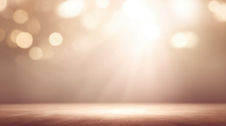 This beautifully blurred image features warm light with a subtle glow, ideal for creative projects, presentations, and artistic endeavors that require a serene backdrop.の素材